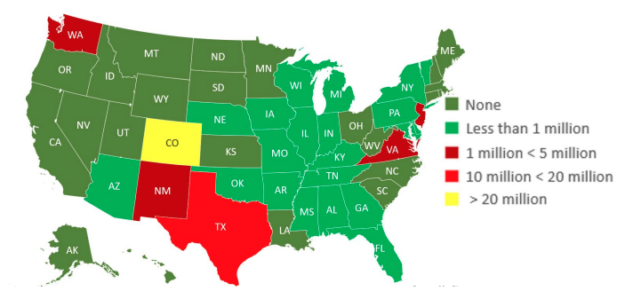 Stockpiled Tires Remaining in the U.S. 2021