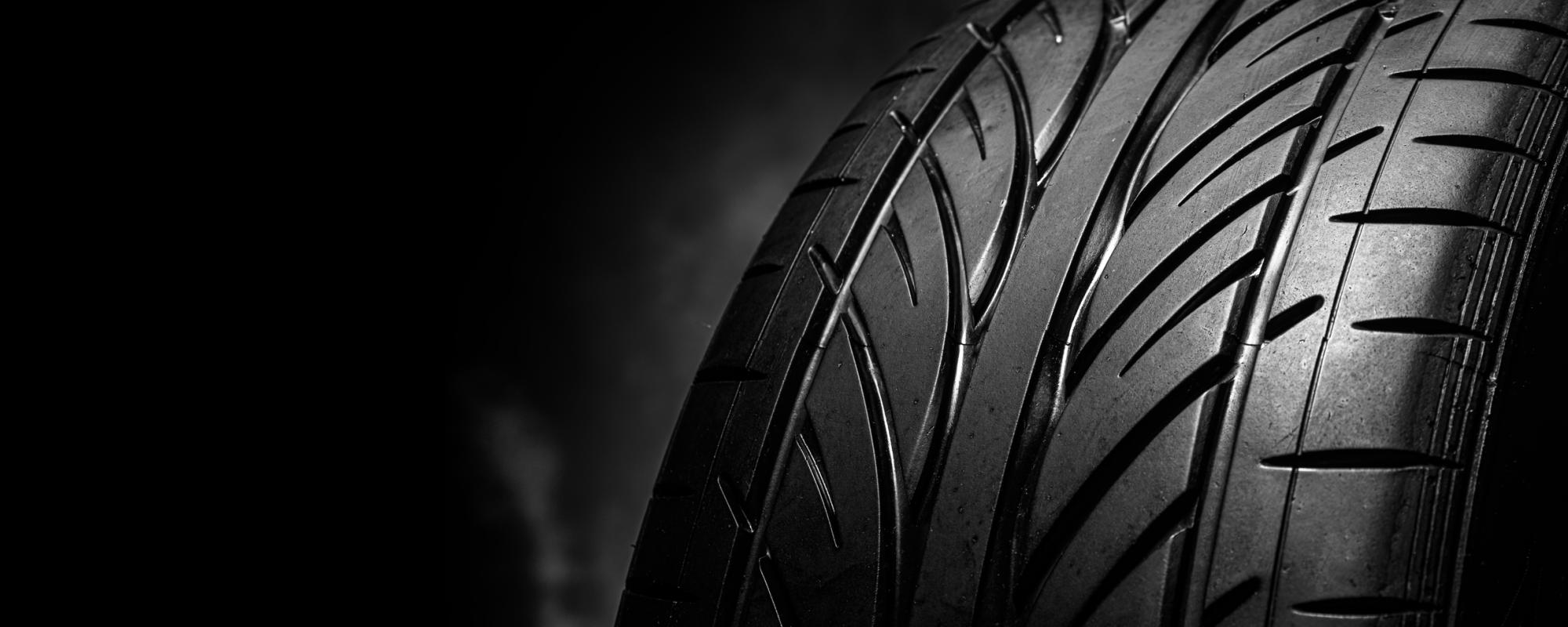 tire with black background