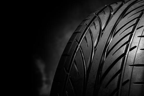 tire with black background